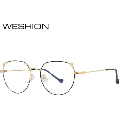 Anti Blue Light Glasses Women Men Frame Alloy Protective Men Eyeglasses Transparent AntI Reflective Optical Gaming Glasses UV400