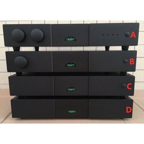 Full Aluminum Black Preamplifier Case Amplifier Enclosure 430x70x308MM For Naim NAP150 / NAP152/ NAP200
