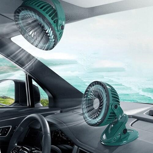 Portable Clip on Fan Wireless Battery Operated Mini 3 Speeds 360°Adjustable USB Fans for Car Baby Stroller Home