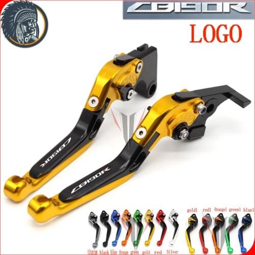 !With Logo CB190R CNC Golden Motorcycle Brake Clutch Levers For Honda CB190R 2015-2016