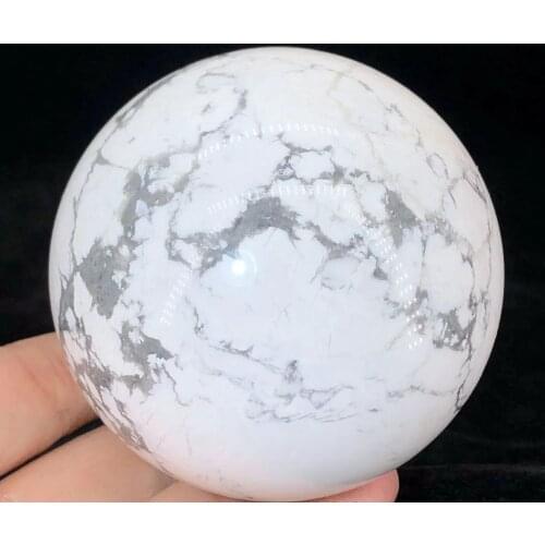 Natural white pine stone crystal ball natural crystal reiki healing ball as a gift 60MM