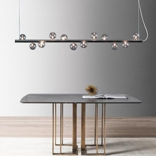 Nordic style dining hall lamp Simple modern lamps Atmospheric home bar chandelier personality magic bean molecular light