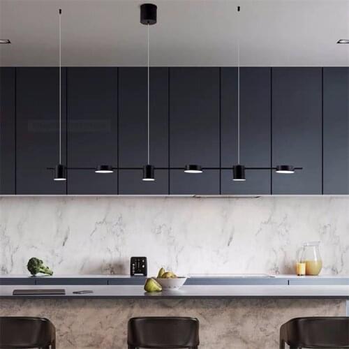 Modern Pendant Light Creative Long Shape Pendant Lights Dining Room Kitchen Hanging Lamps Living Room Pendant Lighting Fixtures