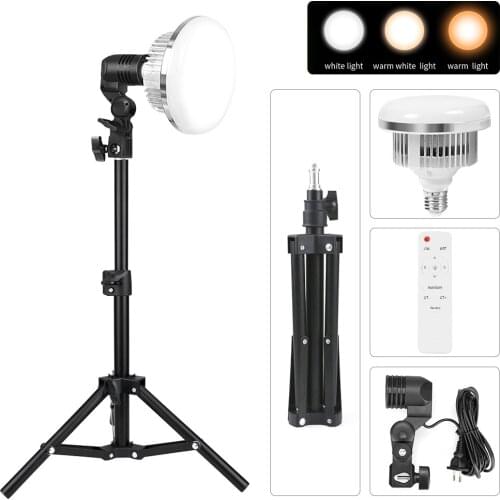 Photography Lighting 155W E27 LED Lamp Bulb Fill Light Dimmable With 0.5m 1.5m 1.9m Tripod Holder For Live Stream Photo Studio
