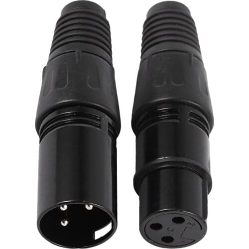 20Pcs 3Pin Xlr Male To Female Microphone Extension Cable Microphone Cables Plug Audio Socket Mic Audio Connector Adapter