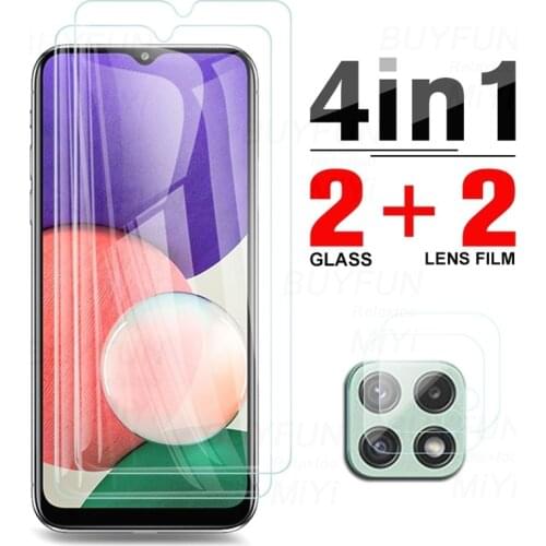 1-to-4 camera protective glass for samsung galaxy a02 a02s a12 a22 a32 a42 a52 a72 2021 5g screen protector tempered glass film