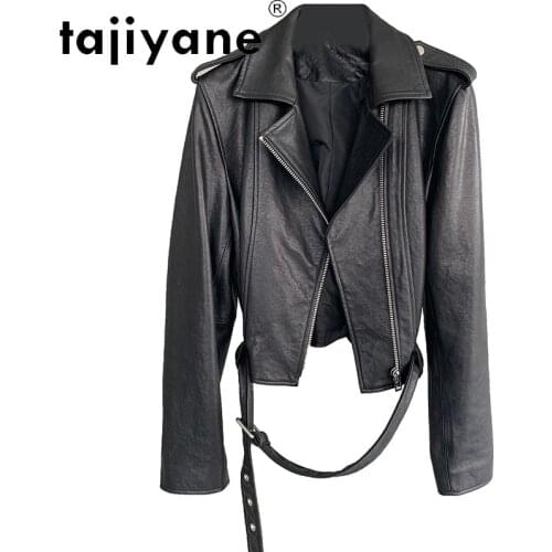 Womens Made Jacket of Genuine Leather Autumn 2021 Real Sheepskin Coat Woman Natural Skin Jackets Mujer Chaqueta TN428