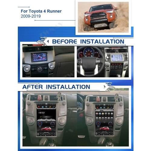 13.6 Inch Tesla Screen Carplay Android 10 GPS Navi For Toyota 4 Runner 2009 2010-2014 2015 2016 2017 2018 2019 Radio Player Unit