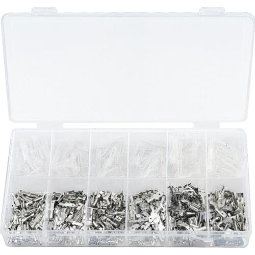 450PCS/Box 2.8mm 4.8mm 6.3mm Crimp Terminals Insulated Male Female Seal Electrical Wire Connectors Crimp Terminal Assortment Kit