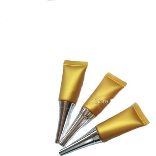 5ML 100pcs/lot Gold Empty Foundation Container, Plastic Sun Cream Packing Bottle, Hand Cream Tube, Cosmetic Sample Portable Tube