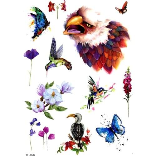 5pcs EagleWaterproof Temporary Tattoos Men Bird Henna Tattoo Tatuagem Temporary Tatoo Festival Tattoo sticker Tatouage