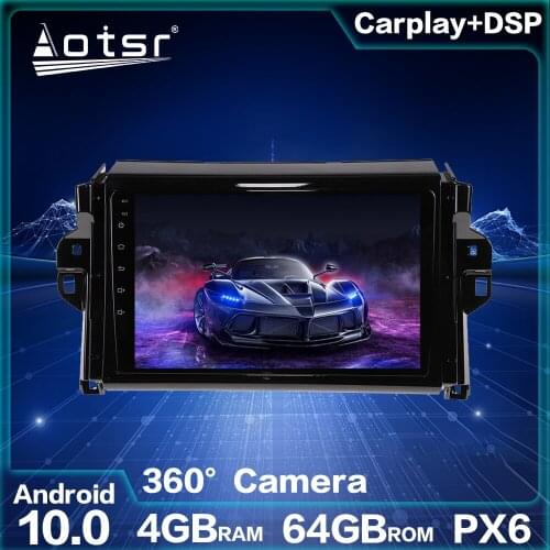 Android Screen For Toyota Fortuner 2 Car GPS Navigation Auto Stereo Head Unit Android 10.0 4GB 64GB Car Multimedia Player IPS