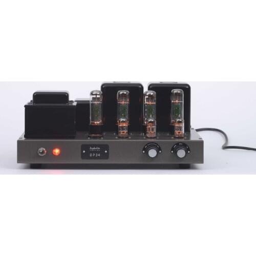 Raphaelite DP34 Audiophile integrated amplifier HiFi audio stereo tube amp push-pull, EL34x4 Vacuum tube with protective cover