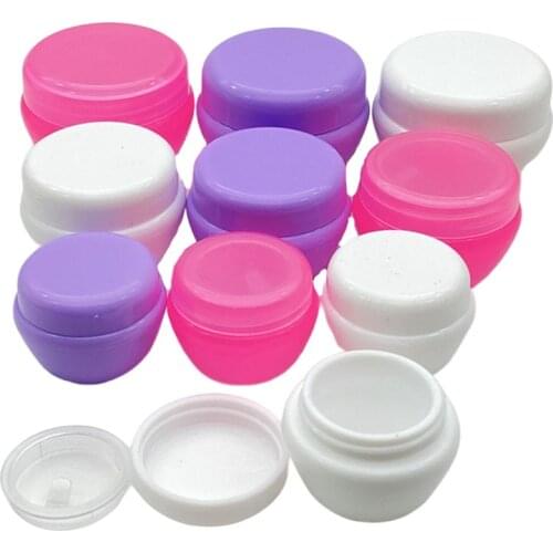 30Pcs 5g 10g 20g 30g 50g Cosmetics Jar Box Makeup Cream Cosmetic Bead Storage Pot Container Round Bottle Portable Plastic Case