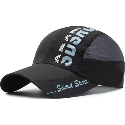 Print Letter Baseball Ball Cap Adjustable Fishing Mens Cap Cotton Workout Gorras Summer Quick Dry Mesh Baseball Hat