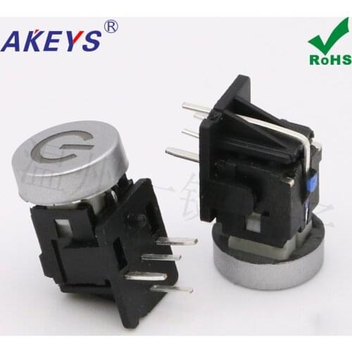 5PCS Power switch side with light button with LED hood with tact switch 4 foot jog reset with column