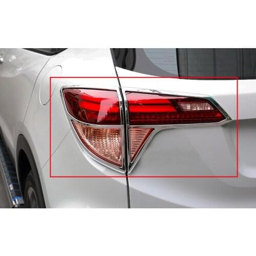 Hot For Honda hrv accessories chrome tail light cover lamp surrounds frame trim for honda vezel / HRV 2014 2015 2016 car styling