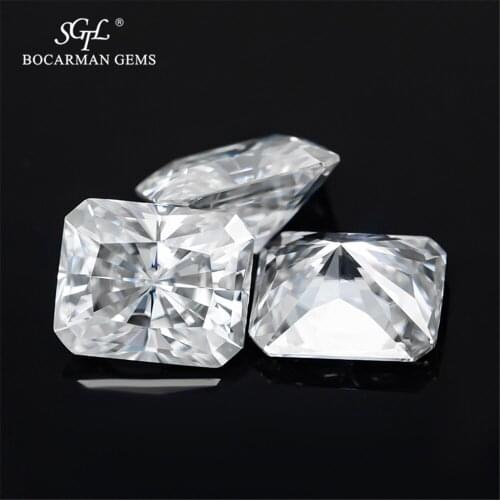 GRA Moissanite diamond Radine cutting rectangle super D GH color Looes stone manufacturers spot direct sell Moissanite