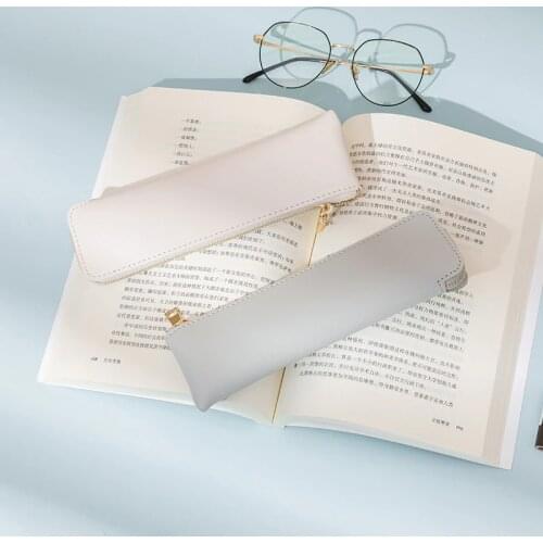 Simple female pencil case high sense Japanese middle school student stationery box college student pencil bag ins