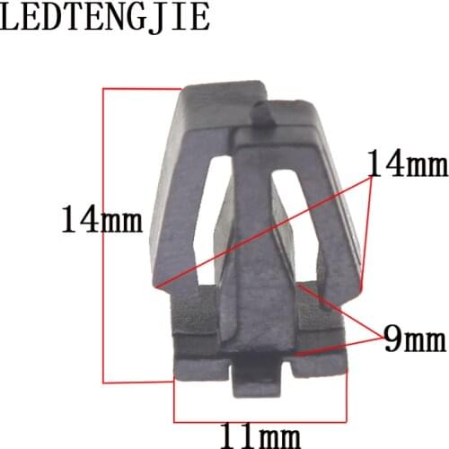 LEDTENGJIE Car Fastener Clip 100 Black Polypropylene Material YT-1092 Car Guard Plate Blade Rivet for Toyota Car Repair Clip