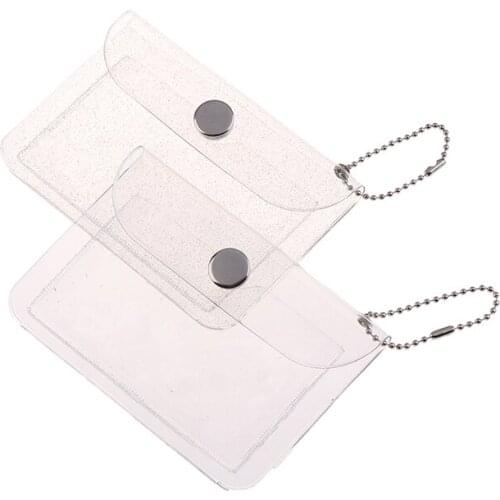 Fashion ID Card Mini Wallet Girls Coin Purse Transparent Waterproof PVC Women Card Case Business Card Holder Men Credit Card Bag