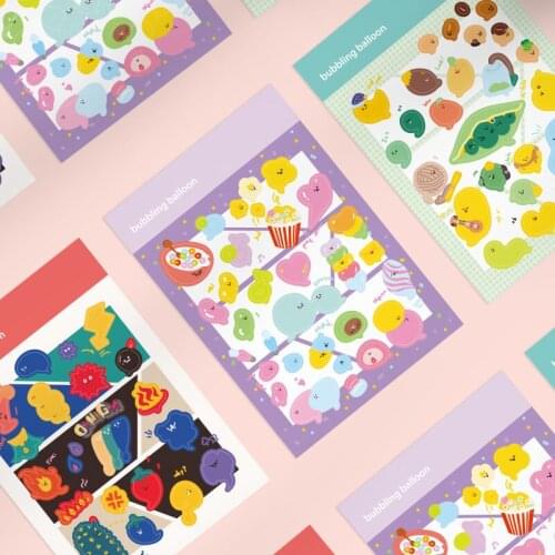 Cartoon Fruit Pepper Expression Cute Stickers Diy Paster Mobile Phone Airpods Water Cup Stationery Kawaii Decorative Sticker