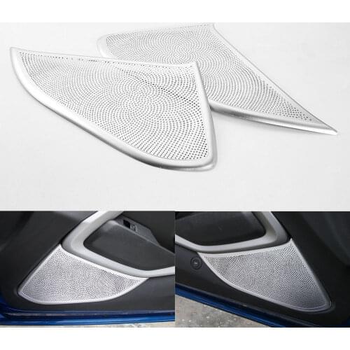 2x Inner Door Audio Speaker Stereo Aluminum Mesh Grill Cover Trim Sticker Protector Fit For Chevrolet Camaro 2017+Car Styling