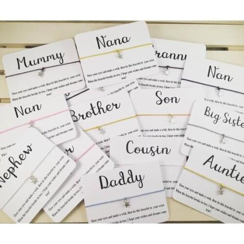 Personalize names wedding birthday New year wish bracelets, friendship jewellery gifts, Christmas baby shower charm gifts