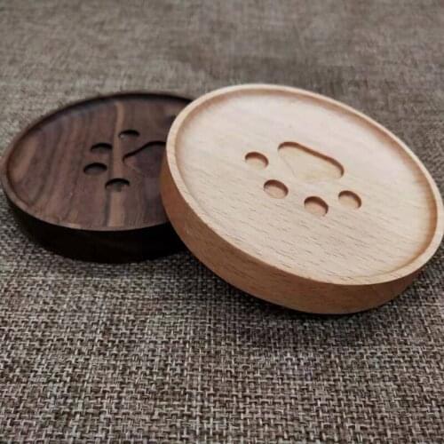 2 Colour Coasters Bears Paw Mat Japan Style Wooden Insulation Pad Tea Cup Holder Solid Wood Coffee Cup Mat Mug Pad Table Mat