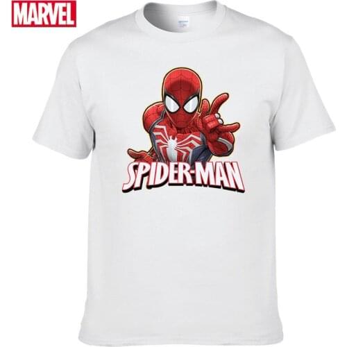 Marvel The Avengers spiderman t shirt Comfortable Breathable 100% cotton Fashion clothes for teens Summer Tops t shirt men #62