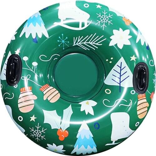 Snow Toy Winter Inflatable Ski Circle Ski Circle With Handle Durable Children Adult Snow Tube Skiing Thickened Floated Sled
