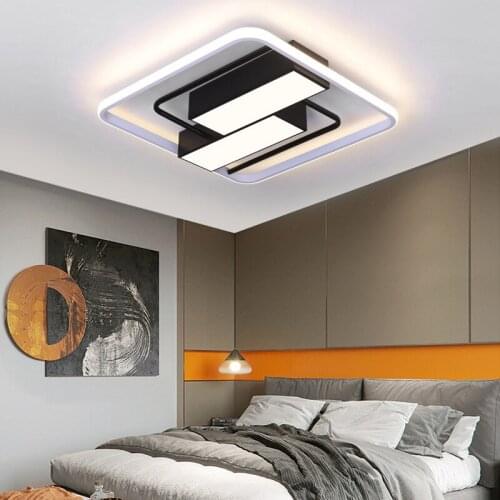 Nordic modern square rectangle Living Room Bedside Aluminum AC85-265V ceiling lamp ceiling light fans kitchen fixtures