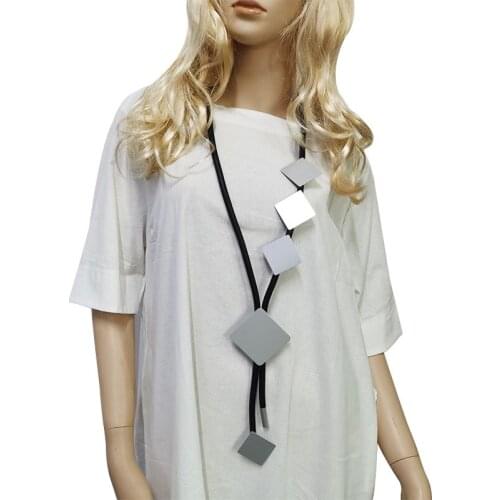 NEW Style Necklaces Pendant Necklace Women Fashion Jewelry Handmade Geometric Patterns Design Sweater Chains Party Gift Choker