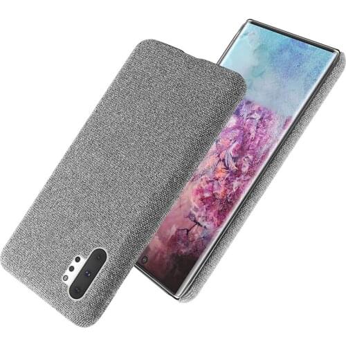 Slim Cloth Texture Cover For Samsung Galaxy Note 10 Plus Case Note 10+ Fabric Antiskid Capa For Samsung Note10 Plus Note10 Coque