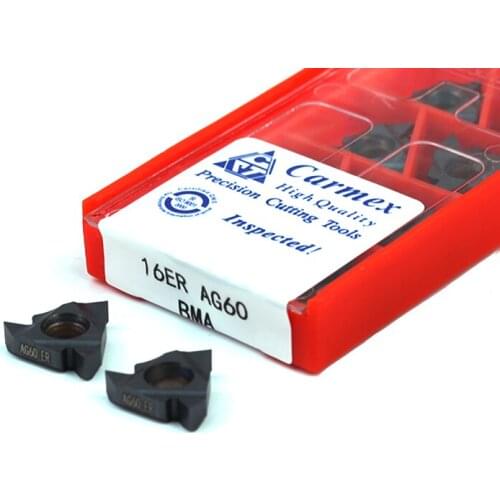 16ER 16IR AG60 AG55 A60 A55 G60 G55 BMA Carbide Inserts Thread Turning Tools CNC Lathe Metal Cutter Blade for SER SNR Holders