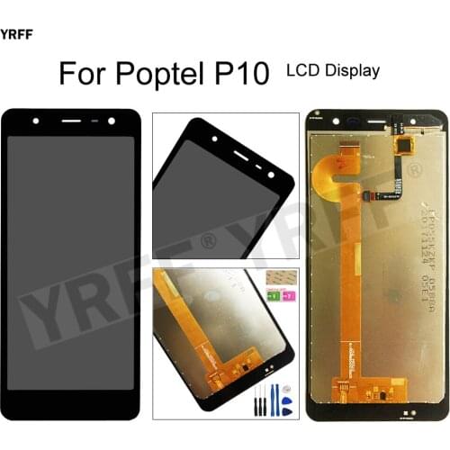 High Quality Phone LCD Screens For Poptel P10 LCD Display Touch Screen Digitizer Assembly Phone Repair Sets 100% Tested