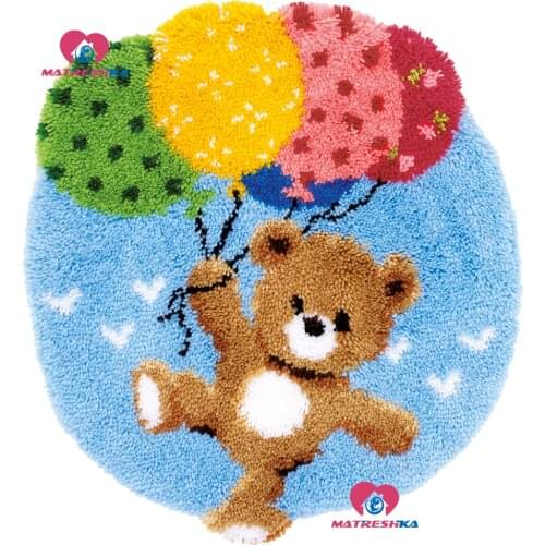 Diy Latch Hook Rug Kits"ball bear"knitted carpet embroidery klink haak kleed needle for carpet embroidery Foamiran for crafts
