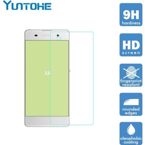 For Sony Xperia XA High Clear Screen Protector Film Screen Protective Film Screen 9H Glass For Sony Xperia XA film 10pcs/lot