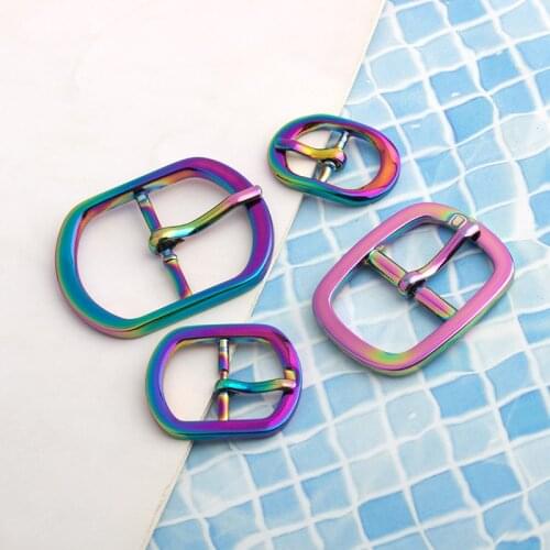 10-30-100pcs 25mm 39mm Rainbow High quality Pin buckle metal bag Belt Buckles decoration DIY Accessory Sewing