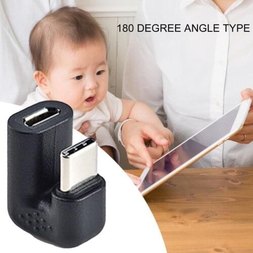 180 Degree U-shaped Angled USB 3.1 Type C Male to Micro 5P Female USB-C Converter Adapter For Xiaomi Android Phone Tablets