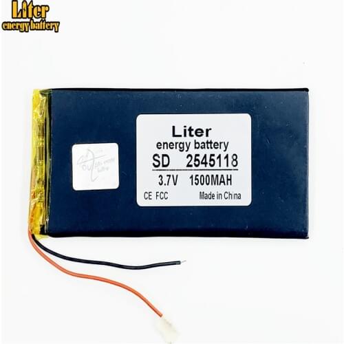 3.7V,1500mAH 2545118 polymer lithium ion / Li-ion battery for model aircraft,GPS,mp3,mp4,cell phone,speaker