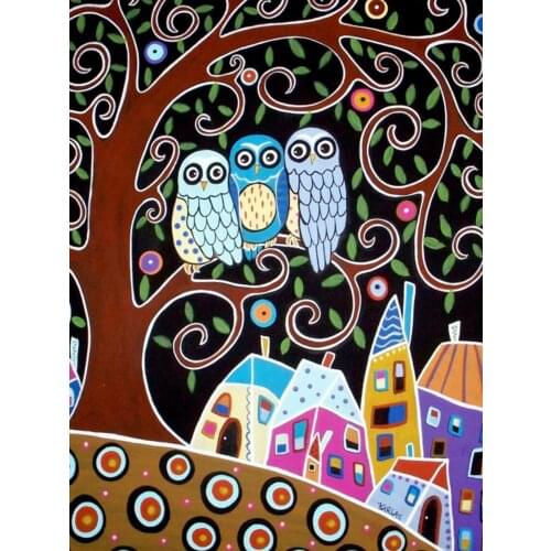 At Jigsaw Puzzle 500 Pcs Three Owls Mystic Forest For Adult&Kids Toy Educational Entertaintment Landscape Fun Nature Games