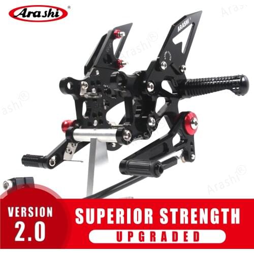 Arashi For APRILIA RSV4 R / FACTORY 2009 - 2012 CNC Adjustable Footrests Foot Pegs Rider Rearset RSV 4R 2010 2011 09 10 11 12