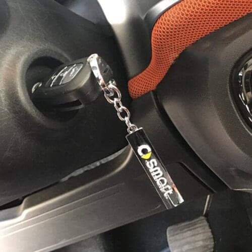 Car Sticker For Smart Fortwo Forfour 453 451 450 Roadster Crossblade City City-Coupe Cabrio Letter Keychain Car Key Rings Holder
