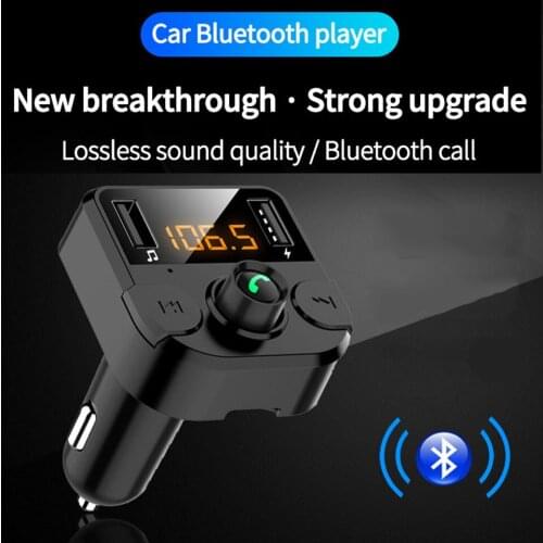 Wireless Bluetooth FM Transmitter Cigarette Lighter Plug LCD MP3 Player TF USB BT36B
