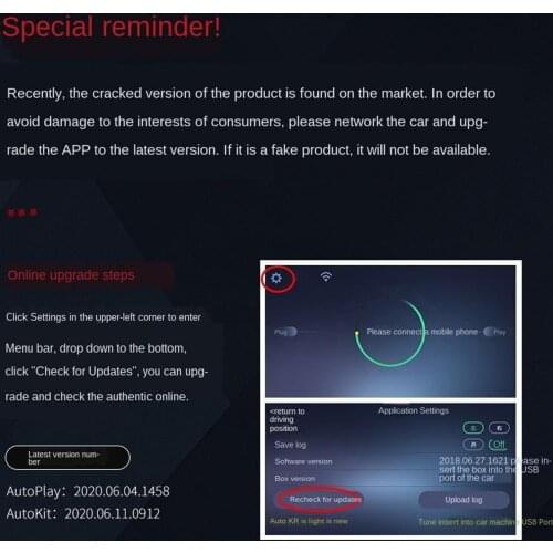 For HD Car Wireless Smart Link Car Play Dongle Adapter for Android GPS Auto