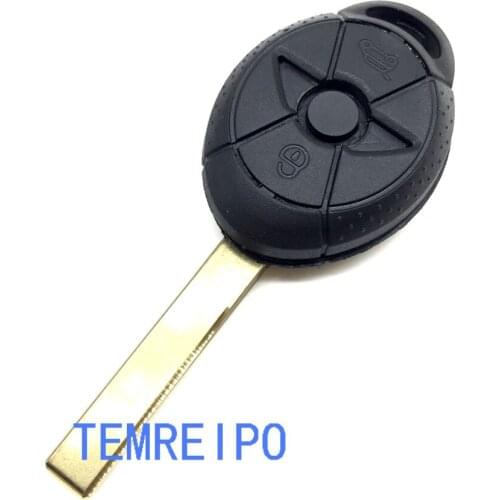 No Chip Uncut Blank 3 Buttons Remote Key Case Shell For BMW Mini Cooper S R50 R53 Replacement Key Fob Cover
