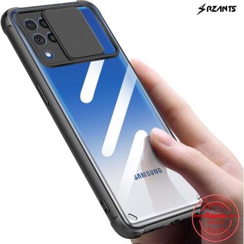 Rzants For Samsung Galaxy M62 F62 Galaxy A12 M12 Case [Protection Lens] Slim AirBag Conor Clear Cover Double Anti Drop Protect