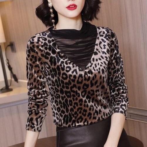 Леопардовые блузки COIGARSAM China At AliExpress