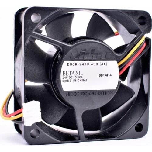 D06K-24TU 45B 6cm 60mm fan 60x60x25mm 6025 DC24V 0.10A 3-line silent inverter cooling fan